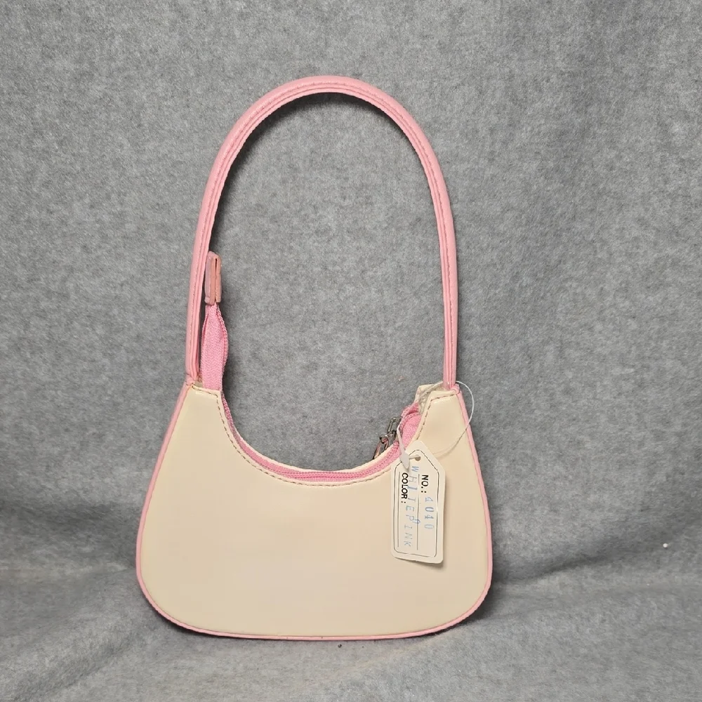 Pink and Cream Mini Child's Shoulder Bag